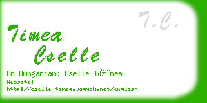 timea cselle business card